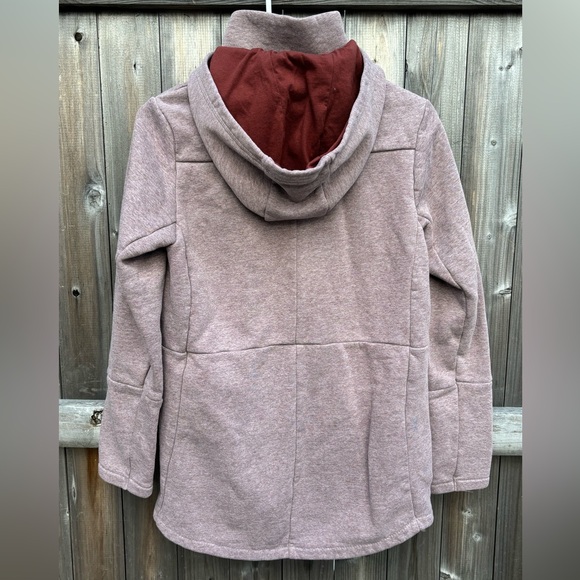 Hurley Light Rust Colored Full Zip Hooded Sweatshirt Material Jacket - Picture 4 of 5